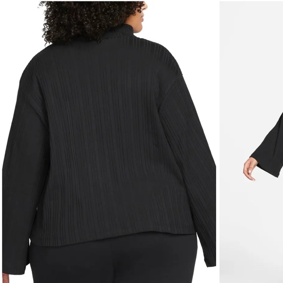 Rib Mock Neck Sweatshirt - Picture 2 of 6